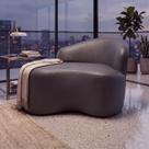 Mini Sofá Aurea Orgânico 2 Lugares Curvo Design Elegante material sintético