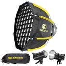 Mini Softbox Colmeia 30cm Greika Encaixe Bowens Para Fotografia Odonto Macro