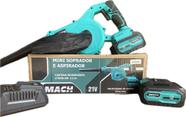 Mini Soprador E Aspirador Mach, 21v C/ 2 Baterias