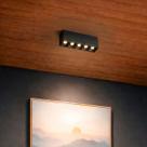 Mini Spot 5 Fachos Downlight Preto Led Sobrepor Sala Luz07 Mini Spot 5 Fachos Downlight Preto Led Sobrepor Sala Luz07