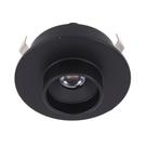 Mini Spot Antiofuscante Embutir 2W 2700K 24V Preto IP20 Gaya