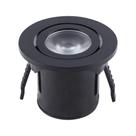 Mini Spot Embutir Para Movéis Redondo Preto 3,5cm Led 1W 3000K Bivolt - EMBU LED