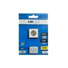 Mini Spot Led De Embutir Quadrado 1w 3000k Branca