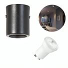 Mini Spot Luminária Teto Sobrepor Fixo Redondo GU10 Led Incluso 3.5w Cor:PretoLed:6000k
