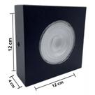 Mini Spot Plafon Sobrepor 8w Preto 6500k