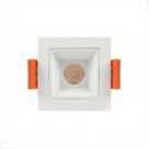 Mini Spot Quadrado Embutir Branco Focco 2w 3000k Bivolt
