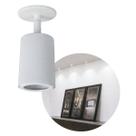 Mini Spot Sobrepor Usinado C/ Canopla p/ GU10 MR16 TU0018 Technoline ST3164-Branco