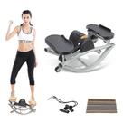 Mini Stepper Fitness JSDMBD com Monitor Digital e Faixas de Resistência