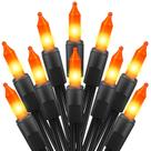Mini String Lights Brightown Halloween Orange 13 pés 50 ct x2
