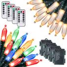 Mini String Lights de Natal Brightown, pacote com 4, 5,4 m 50 LED