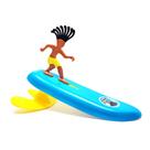 Mini-surfista Toy Surfer Dudes Classics Wave Powered com prancha de surfe