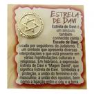 Mini talismã da sorte de bolsa ou carteira - estrela de davi