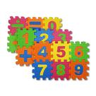 Mini tapete de eva com 18 peças numeros e simbolos