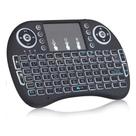 Mini Teclado Controle Sem Fio Touch Led Iluminado Rgb Gamer Smart Tv Box Netflix Pc Notebook