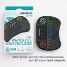 Mini Teclado Keyboard Wireless Com Led e Touchpad Integrado Mini Teclado Keyboard Wireless Com Led e Touchpad Integrado