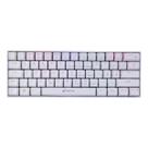 Mini Teclado Mecanico Gamer LED Rainbow SWITCH Outemu RED ZIGGY Branco TC607 OEX Game