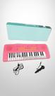Mini Teclado Musical Infantil 37 Teclas Rosa