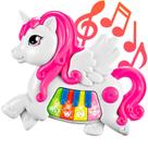 Mini Teclado Unicórnio Educativo Com Sons De Animais Interativo Bebês Dm Toys