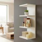 Mini torre nicho de parade estante vertical decoração suporte livros prateleira albergoni branco