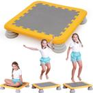 Mini trampolim KreyNa 63 cm para crianças, sensorial, antiderrapante, amarelo