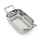 Mini travessa aço inox com alças - 13 cm