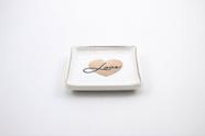 Mini Travessa Branca Love Porcelana 7 cm
