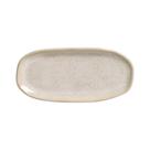 Mini Travessa Oval Rasa em Cerâmica Stoneware Latte 16,5x8cm Alta Resistência