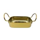 Mini Travessa para Servir Inox Dourado Fineza Mini Travessa para Servir Inox Dourado Fineza