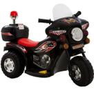 Mini triciclo eletrica infantil preto e vermelho - importway