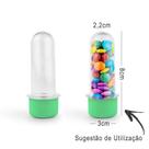 Mini Tubete Lembrancinha 8cm 10 unidades - Verde Bebê - Embalagens e Festas
