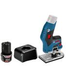 Mini Tupia Bosch GKF 12v-8 a Bateria 12V com 01 Bateria e Carregador - 0 601 6B0 0L0 Mini Tupia Bosch GKF 12v-8 a Bateria 12V com 01 Bateria e Carregador - 0 601 6B0 0L0