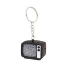 Mini TV Vintage Com Simulação De Som LED, Chaveiro Criativo Em Forma De Televisão, Pingente Para