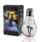 Mini Umidificador USB Formato Lâmpada com Luz Led RGB Difusor Elétrico Portátil 400ml
