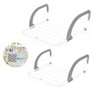 Mini Varal Kit 2 Unidades Secador de Roupa Lavanderia Externo Porta Janela Box Banheiro