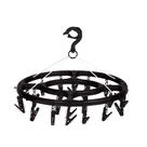 Mini-varal Oval 24 Prendedores Preto Mor