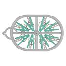 Mini varal oval C/8 prendedor flashlimp