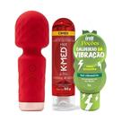 Mini Varinha Recarregável + Excitante Caldeirão da vibração + K-med Hot