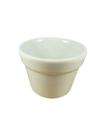 Mini vaso de porcelana redondo p/ planta branco enfeite