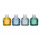 Mini Vaso Decorativo Colorido Vidro 01 unidade 6,5X6,5X8Cm