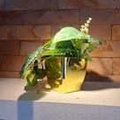 Mini Vaso Decorativo Com Folhagem Verde Artificial