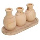 Mini Vaso Em Madeira 4 Peças 17680 Mart