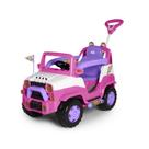 Mini veiculo de passeio infantil diipi rosa haste removivel