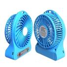 Mini ventilador 14cm Portátil Com Bateria Recarregável USB - Azul