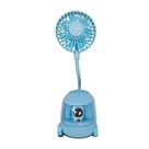 Mini Ventilador 2 Velocidades Recarregável Com Base Para Colar Lápis Caneta Coleção
