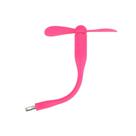 Mini Ventilador Bendable USB Portátil Flexível Rosa