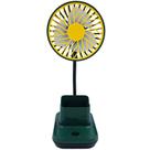 Mini ventilador de mesa com porta canetas e celular