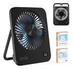 Mini Ventilador De Mesa Silencioso 2000mah Cílios Maquiagem