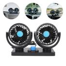 Mini Ventilador Duplo Automotivo 12V Portátil com 2 Velocidades Silencioso e Potente para Carros e Caminhões - Importway