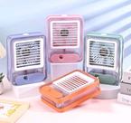 Mini Ventilador e Umidificador de ar com Led 3 velocidade Refrigerador de ar