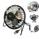 Mini ventilador Metal USB Portátil Ajustável Silencioso